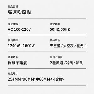 【3AbestBuy】超人氣「高速吹風機」高速乾髮 × 恆溫護髮 × 負離子柔順