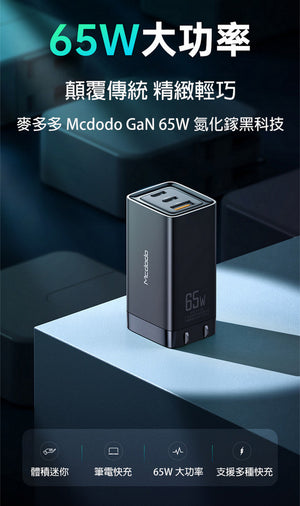 Hãy 3AbestBuy ngừa Mcdodo 65 W GaN gan PD nhanh sạc (hỗ trợ máy tính xách tay nhanh sạc)