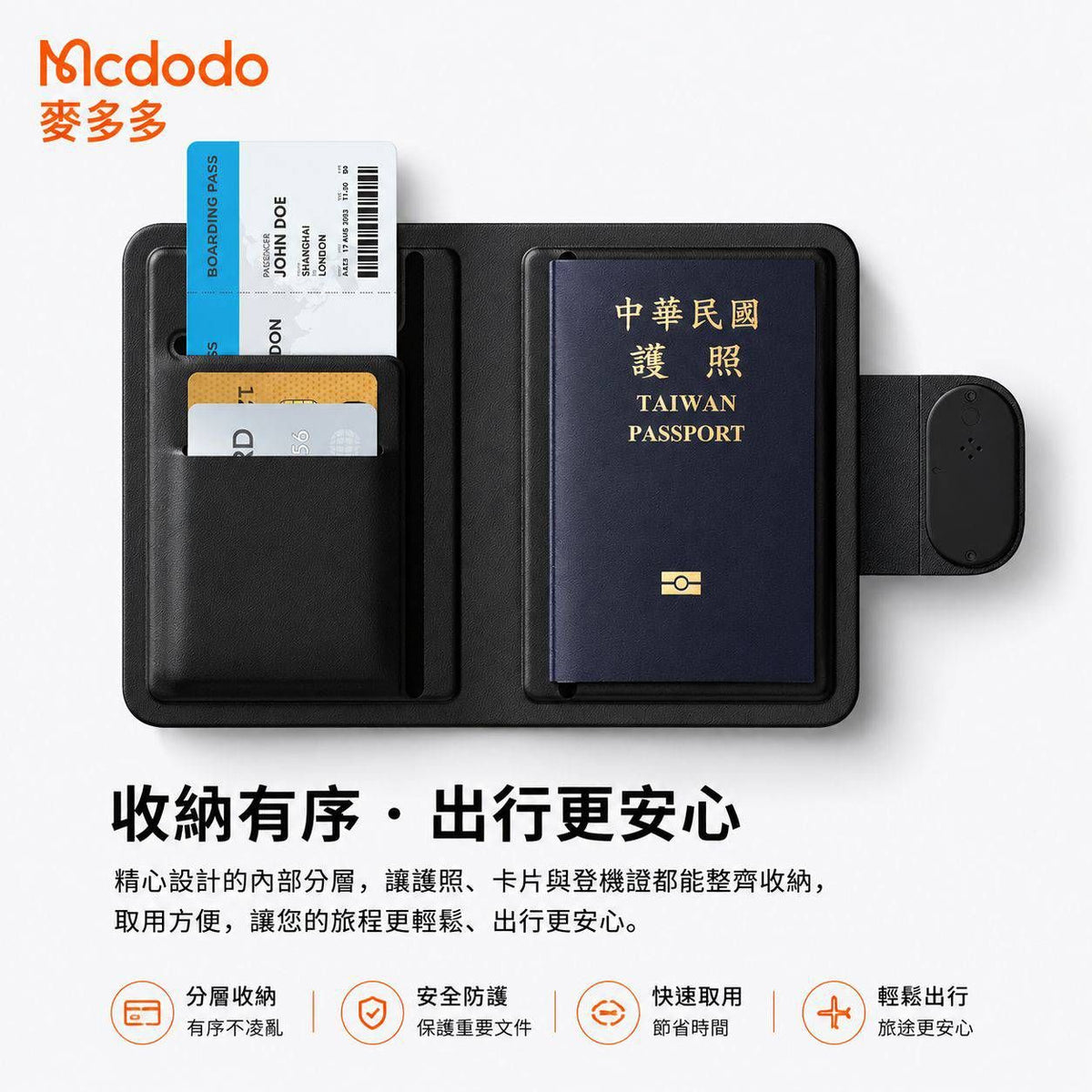 【3AbestBuy】Mcdodo智慧定位護照夾