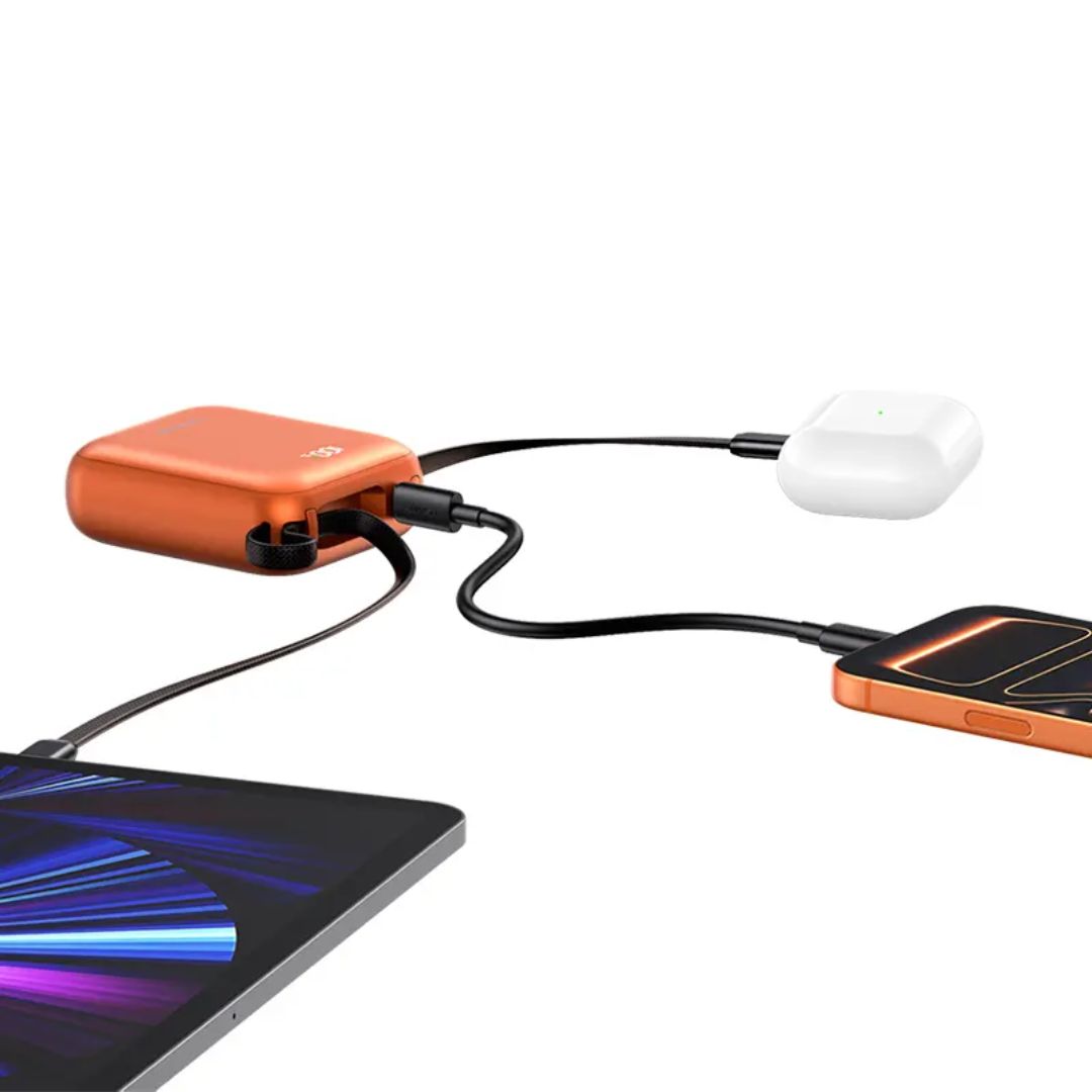【3AbestBuy】USAMS 升級款 雙自帶雙編織線行動電源