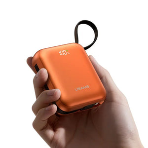 【3AbestBuy】USAMS 升級款 雙自帶雙編織線行動電源
