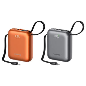 【3AbestBuy】USAMS 升級款 雙自帶雙編織線行動電源