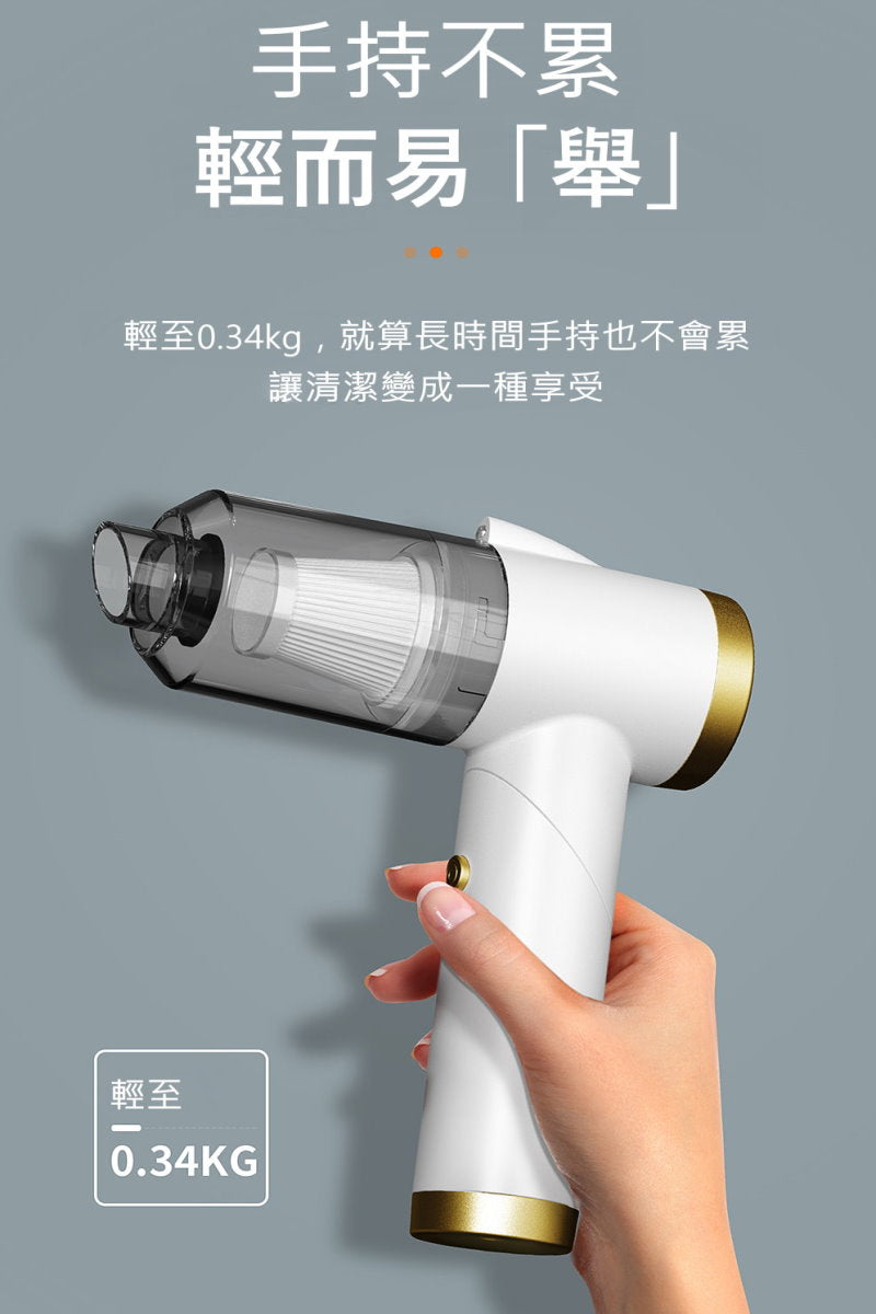 【3AbestBuy】｛獨家銷售｝超強吸力無線車載手持折疊吸塵器(車家兩用)