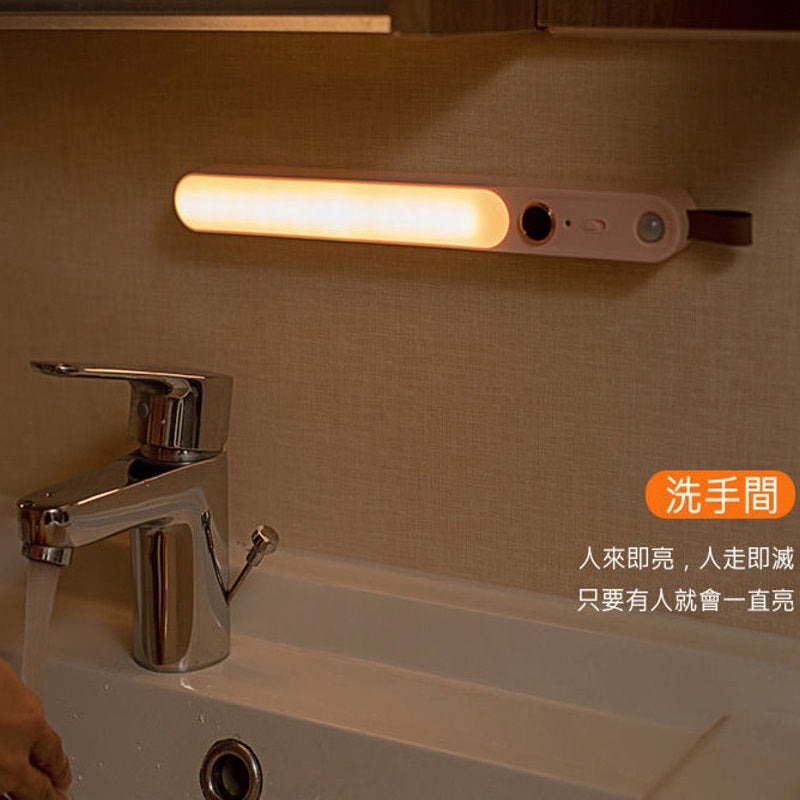 【3AbestBuy】最新款～攜帶式 LED磁吸智能無線感應燈條（免接線）