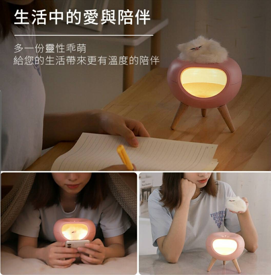 【3AbestBuy】2021最新款沐光燈~超萌寵物貓咪夜燈 /氛圍燈 /床頭燈/ 伴睡夜燈