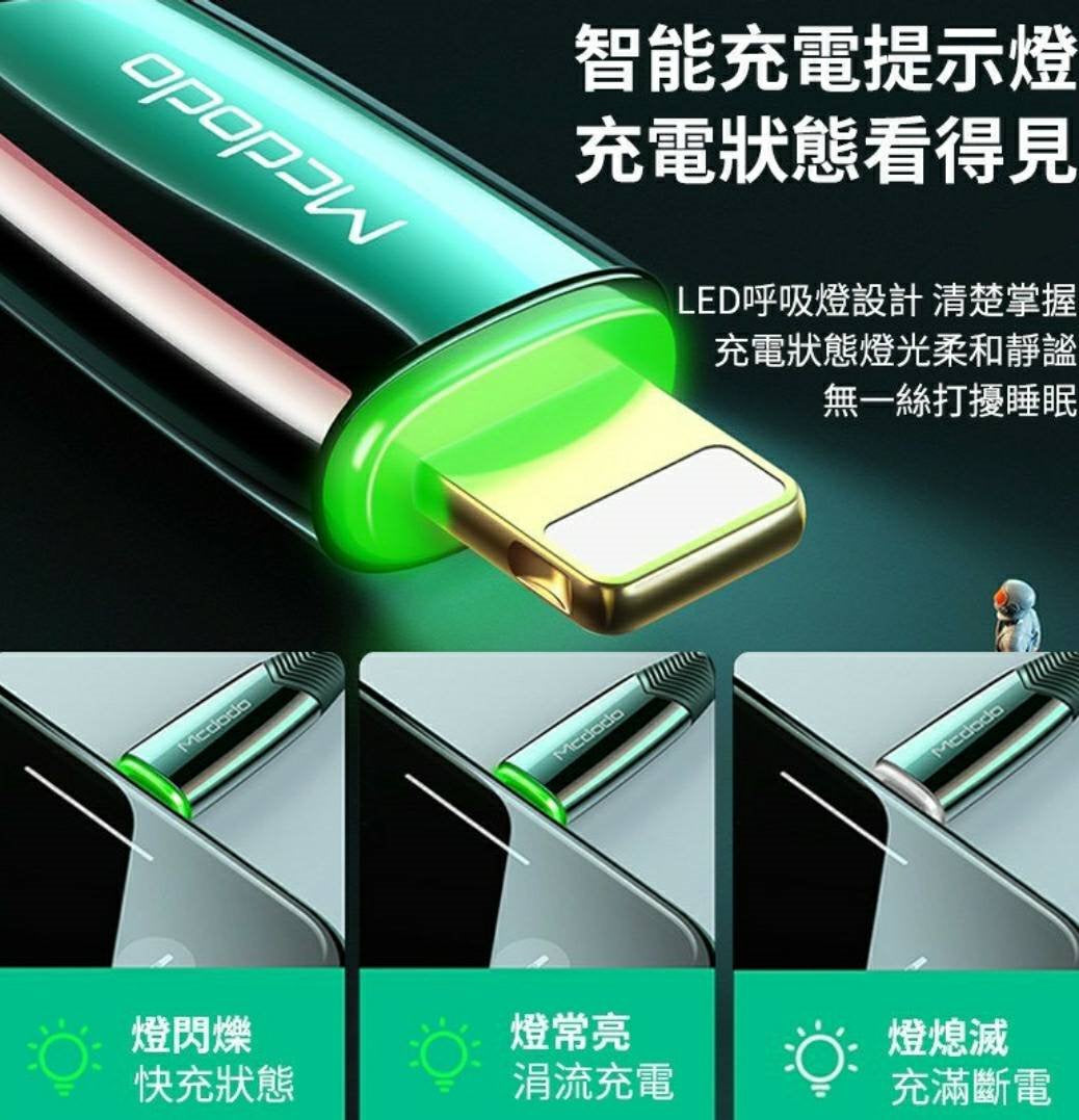 【3AbestBuy】Mcdodo智能斷電/快充線 /Iphone充電線 /傳輸線 /快充/ 蘋果