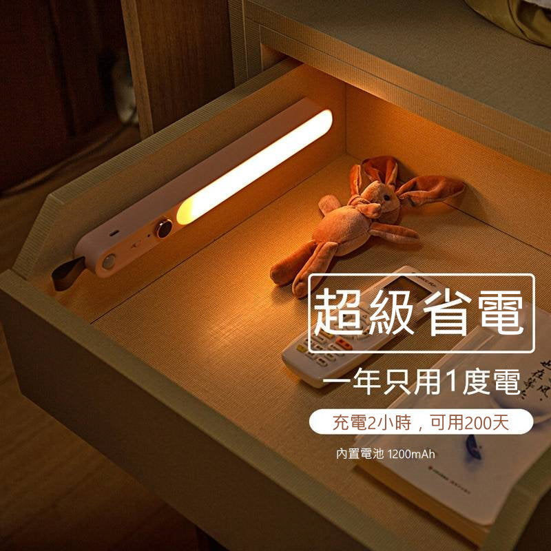 【3AbestBuy】最新款～攜帶式 LED磁吸智能無線感應燈條（免接線）