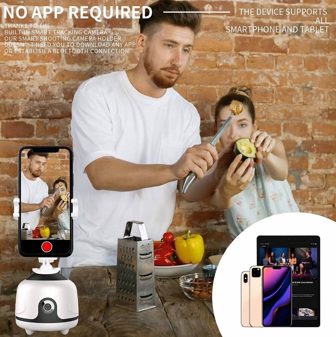 【3AbestBuy】【智能跟拍雲台】自動跟拍+智慧防抖+人臉辨識＋360旋轉（直播 視訊 拍攝）