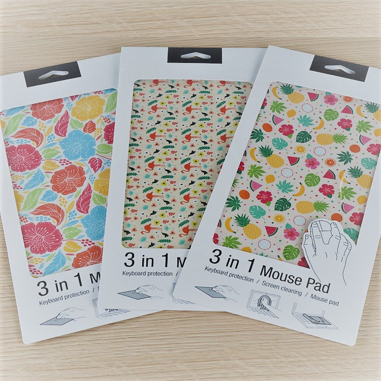 鍵盤防塵蓋/滑鼠墊/擦拭布3in1