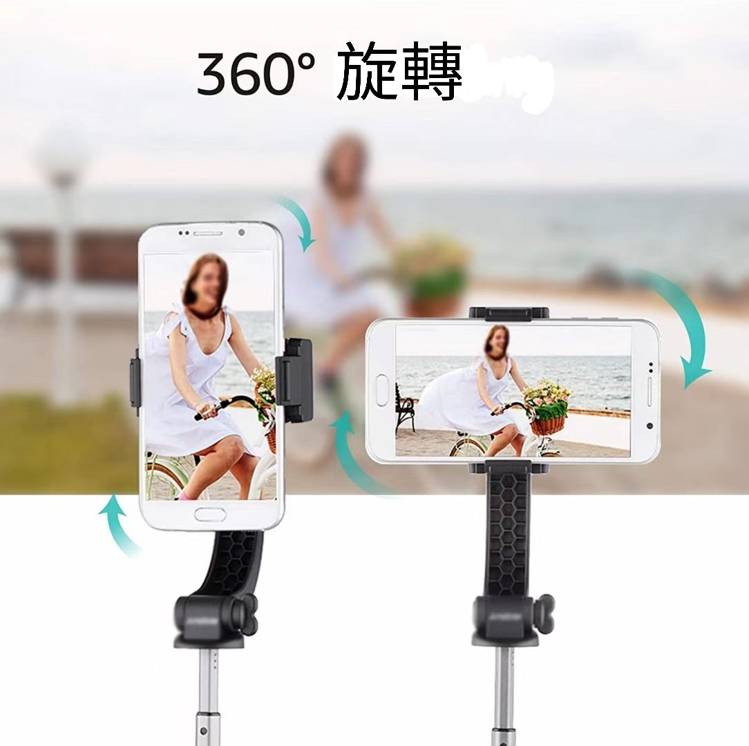 【3AbestBuy】防抖單軸迷你穩定器自拍桿/三腳架/手持自拍棒(直播必備神器 折疊收納)